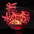WS Designs 6.5" 3D Baby Turtles in Ninja Cosplay Wide Laser Engraved Effect Acrylic LED Desk Top Night Lamp