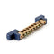 2Pcs Gold Terminal Bus Bar, Terminal Blocks, Copper Wires Grounding Bars