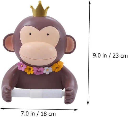 SHINEOFI Wall Mounted Cartoon Tissue Rack Rust Resistant Toilet Paper Holder with Compact Design for Bathroom Bedroom