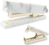 MEI YI TIAN Office Stapler Set, Marble Print & Gold, Manual Stapler & Staple Remover for Desktop Supplies
