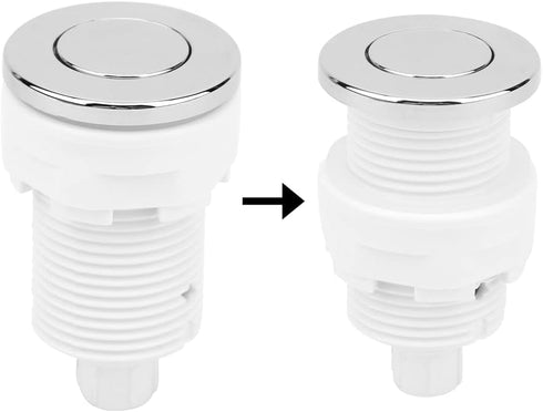 Denpetec Switch(White,Size:28mm) Air Pressure Bath Switch Tub Spa Massage Bath Garbage Waste Disposal Air Switch Push