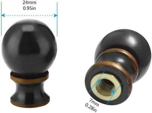 7" E26 Set,for Lamp Shade Harp Holder and Light Base UNO Fitter Adapter Converter Finial Table and Floor Lamps-(Bronze)