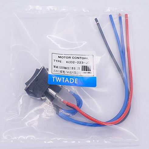 TWTADE Momentary Polarity Reverse Switch - DC 12V 20A Motor Control 6 Pin 3 Position (ON)-Off-(ON) AC 110V-220V