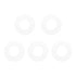 Stonylab Gasket Silicone Seals, 5 Pack Clear O-Ring Sealing Silicone Gasket, 15 mm ID and 30 mm OD