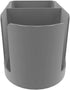 Deflecto Cup Holder with Supply Tray, Standing Desk Accessory, Gray Thermoplastic Polymer