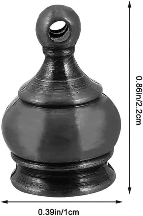 Housoutil 8pcs -Shaped Lamp Finial Knob Easy to Install Decorative Screw Topper Antique Brass for Home Decor Sturdy