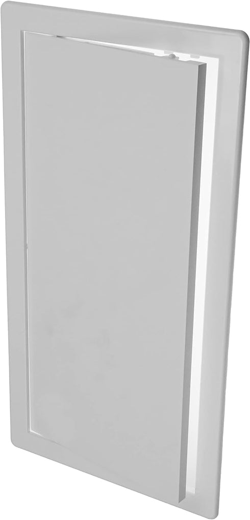 8 Inch x 16 Inch White Plastic Access Panel, Service Shaft Door for Plumbing and Electricity Access