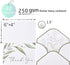 50 Pack Stickers.6 4x6 Crisky Greenery Thank You Greeting Cards with Envelopes & Design Watercolor Greenery Greeting