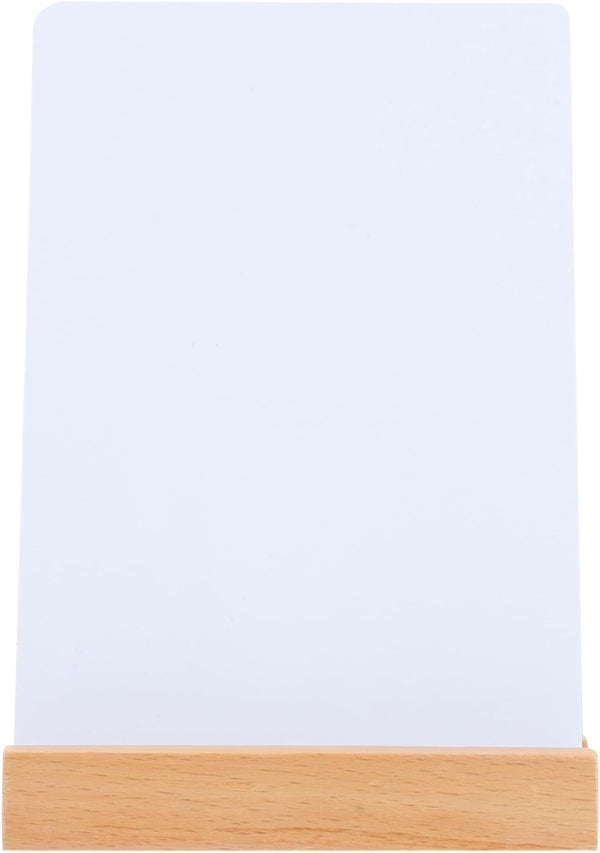 Glass Whiteboard Dry Erase Writing Board, A6 Size Message Board with Base for Desktop Notice Board