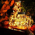 12 Pack 30 YJFWAL Mason Jar Solar Lights, LED Mason Jar Solar Fairy Lights, Lantern String Lid Light with Hangers