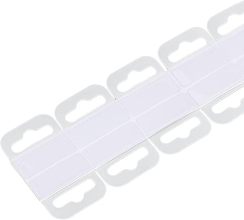 Clear Self Adhesive Hang Tabs Hooks - Plastic Display Hand Tabs Slot Hole Folding Tab for Store Retail Display (200