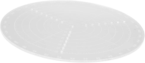 Round Center Finder with Clear Scales, Acrylic DIY Woodworking Circle Gauge (Small, 20cm Diameter)