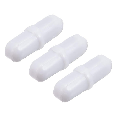 MECCANIXITY Magnetic Stirrer Mixer Stir Bar - 20mm x 7mm with Ring Shape Coating Magnet, White, 3Pcs