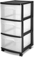 LovingStar Plastic Storage Drawer Cart, Medium Home Organization Storage Container with 3 Large