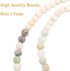 C&L Accessories Lanyards for ID Badges, Beaded Wooden Natural Stone Lanyard for Keys and Eyeglasses Chains (Amazonite