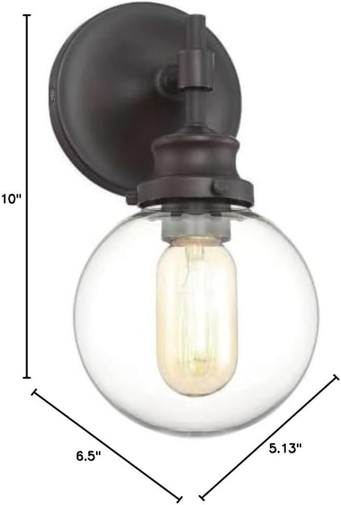 Meridian PL0169ORB 1 5 inch Light Visions Transitional Light Oil Rubbed Bronze Sconce Wall Light