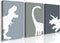 GUBIYU Dinosaur Wall Decor T-Rex Art Set of 3, Boys Room Aesthetic Posters,