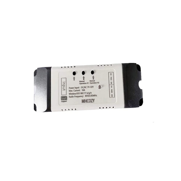 2CH WiFi RF Wireless Switch Relay, Compatible with Alexa Google Home, Inching Self-Locking Interlock Mode (Smart Life