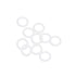 uxcell Silicone O-Rings, 9mm OD 6mm ID 1.5mm Width VMQ Seal Gasket, White, Pack of 10 for Pipe Repair