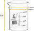 EISCO 250ml Beaker - Low Form with Spout - White, 50ml Graduations - Borosilicate 3.3 Glass