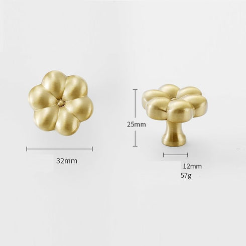 SANCHAKOU 2 Pack Gold Cabinet Knobs Shoe Cabinet Bedside Table Handle Wardrobe Cabinet Drawer Brass Handle Copper Color