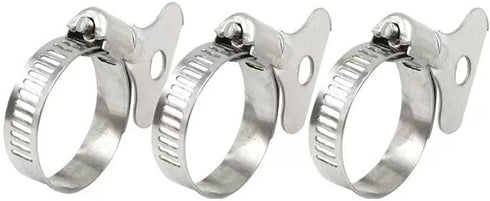 Assortment of 15 Adjustable Hose Clamps, 304 Stainless Steel, Ideal for Plumbing, Automotive, Mechanical
