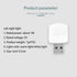 Linwnil Set 4,USB Bulb, Light(4 of Lights by Night, Mini LED Plug-in, Warm White, Compact, Ideal for Bedroom, Bathroom