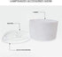 Yellow Floral Natural Linen Cylinder Lampshade for Table/Floor Lamp, 7.87 R x 7.08 H inches