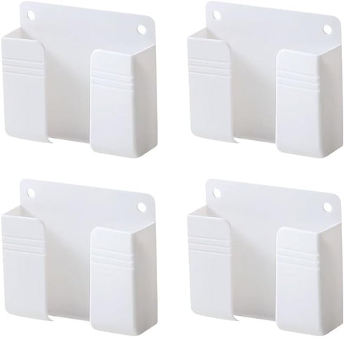 GSHLLO 4 Pcs Self Adhesive Cell Phone Holder with Charging Hole Wall Mounted
