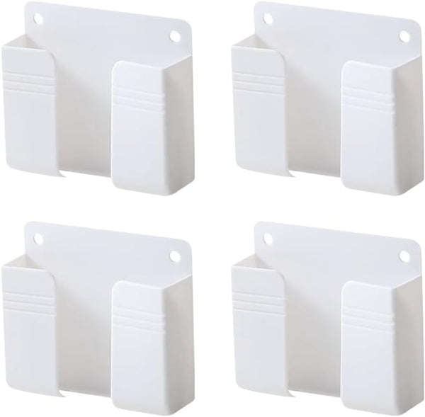 GSHLLO 4 Pcs Self Adhesive Cell Phone Holder with Charging Hole Wall Mounted