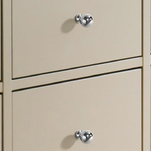 SANCHAKOU 2 Pack Brass Cabinet Knobs Bedside Table Round Shoe Cabinet Bright Gold Cabinet Door Handle Wardrobe Cabinet