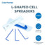 Argos C4050 Polypropylene Sterile Disposable Blue L-Shaped Cell Spreaders, Case of 500