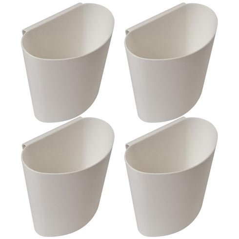 Zerodeko Hanging Cup Holder Rolling Cart Organizer Accessories 4pcs Trolley Storage Basket