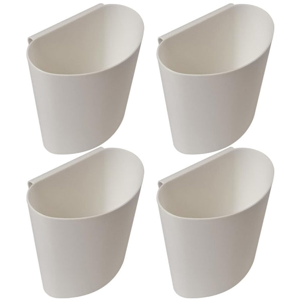 Zerodeko Hanging Cup Holder Rolling Cart Organizer Accessories 4pcs Trolley Storage Basket