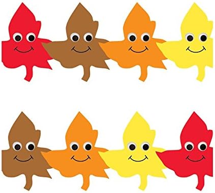 Hygloss Products Happy Leaves Die-Cut Bulletin Board Border – 3 x 36 Inch, 12 Pack