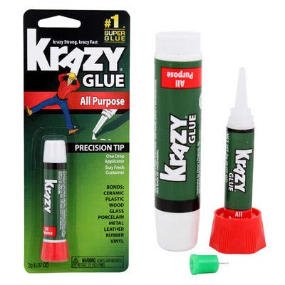 Krazy Glue KG585 Instant Purpose Tube, 0.07-Ounce Clear, Pack of 12