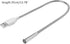 Silver USB Flexible Light, Gooseneck LED Glowing Lamp, Adjustable for Laptop, Studying, Office, Writing, Reading