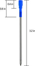 DUNBONG Black and Blue Ink Pen Refills Replacement Metal Ballpoint Refill 3.2 in for Big Diamond or Crystal Pen and Stylus Pens Pack of 5 (Blue) by DUNBONG