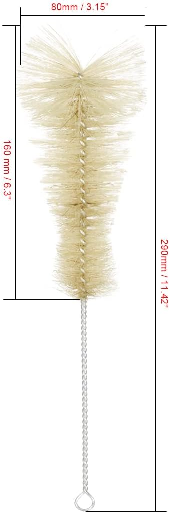 uxcell 2pcs Laboratory Test Tube 250ml Conical Flask Bristles Cleaning Brush by uxcell