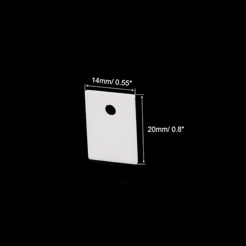PATIKIL Alumina Ceramic Sheet Cooling Pad, 100pcs 3.8mm Hole High Hardness for MOS Transistor