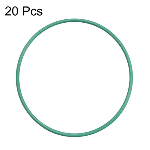 uxcell Fluorine Rubber O-Rings, 29mm OD 27mm ID 1mm Width FKM Seal Gasket for Machinery Plumbing, Green, Pack of 20