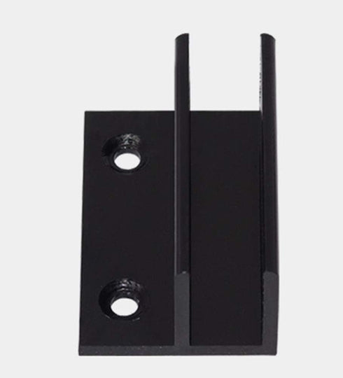4pcs Aluminum Alloy Glass Clamp Holder, 8-12mm Thickness, Black