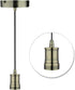 4.75'' 10ft E26 LP-116-5 Bronze Mini Pendant Light Fitting Antique Style, Single Light Socket, Canopy, Adjustable Black