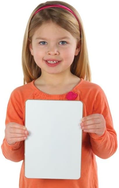Really Good Stuff Non-Magnetic Dry Erase Boards, Set of 12, 6" x 9", Ideal for Home and School Learning, Reusable