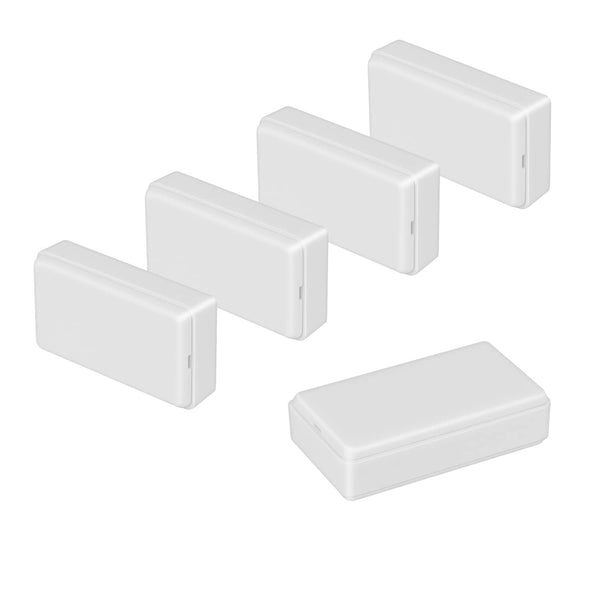 LeMotech 5 Pieces Project Box, Small Junction Case for Electronics, ABS Plastic, White, 1.97 x 1.10 x 0.59 inch