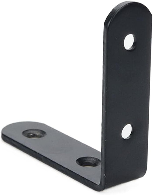 Corner Brace 2.56" x 2.56" Black Right Angle Bracket - 4pcs L Brackets for Home Improvement Projects