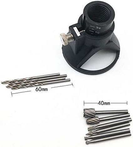 NOKOJKZ Metal HSS Router Tool Cutting Guide Attachment Kit Drill Carving Rotary Locator