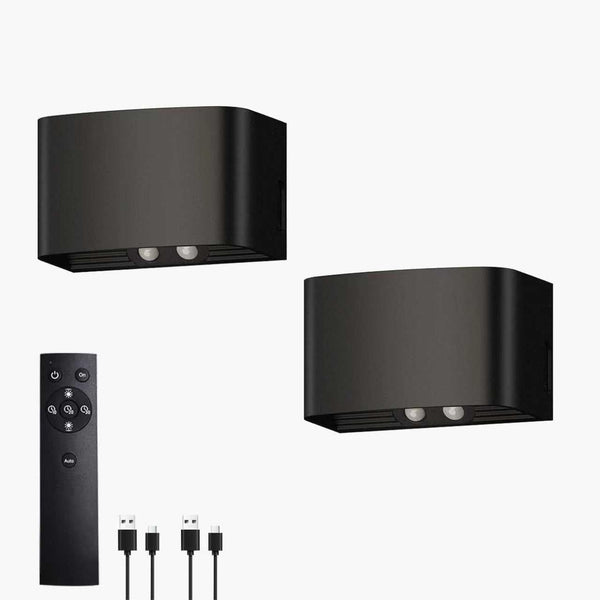 Ainostone Motion Sensor Rechargeable Wall Lights Wireless Wall Sconces with Remote Control Dimmable