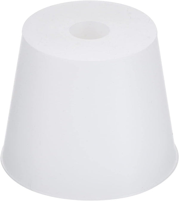 MECCANIXITY Silicone Rubber Tapered Plug 28mm to 37mm White with Hole for Powder Coating, Laboratory Use