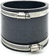 Flexible Rubber PVC Coupling with Stainless Steel Clamps, 4 inch, Black